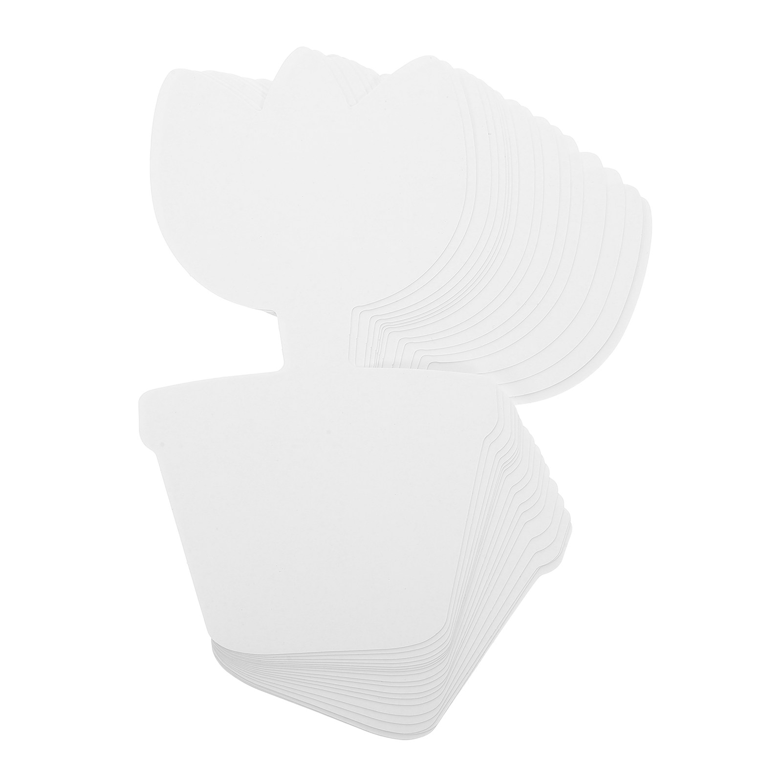 Art Craft Cardboard - 20 stuks blanco kartonnen bloempotjes, uitgesneden,