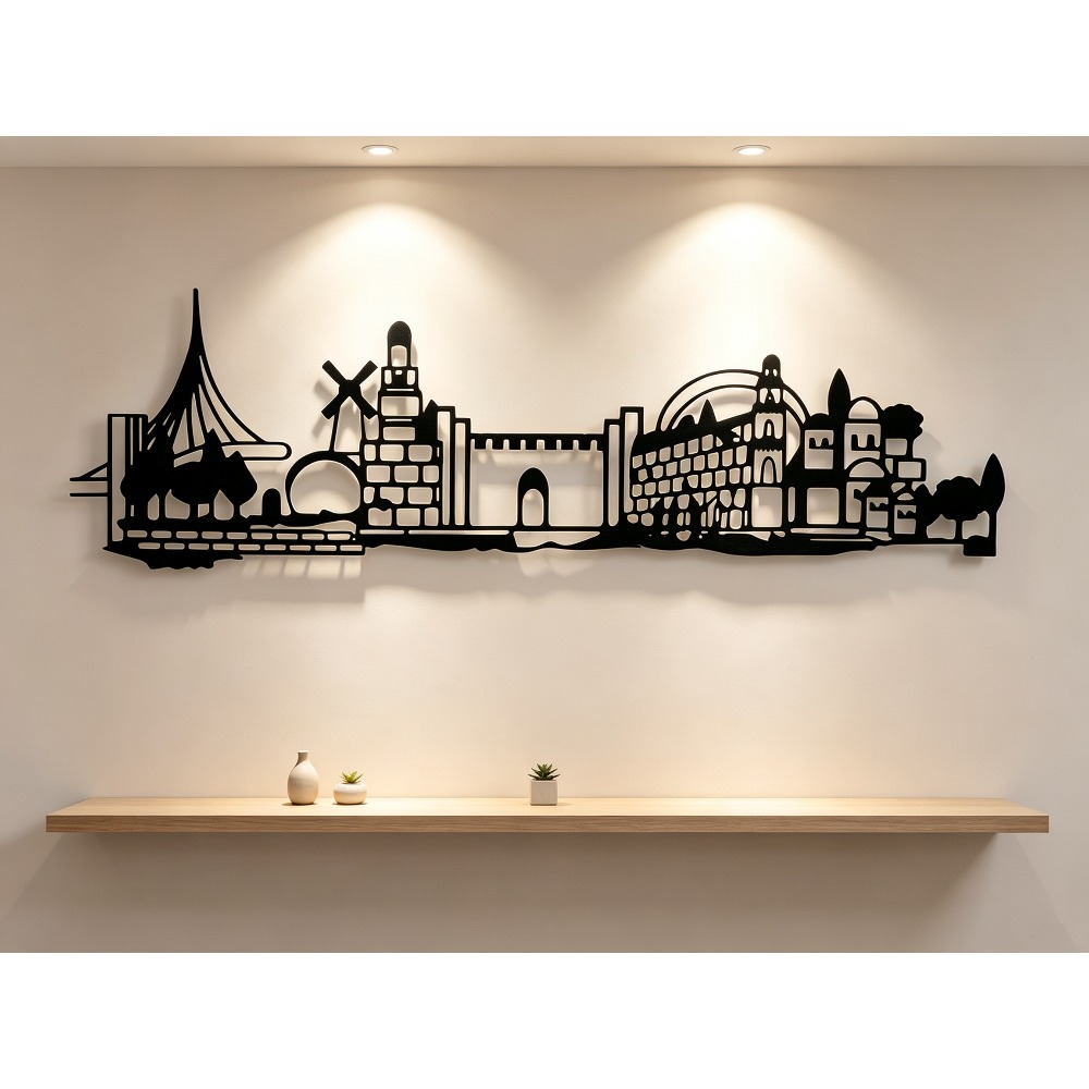 Art & Craft Paper For Kids - CIFBUY metalen wanddecoratie met Jeruzalems skyline,
