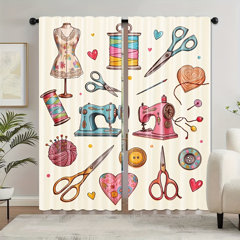 Art And Craft For Nursery - Naaien, knutselen, kamerdecoratie, gordijnstof, naaimachine, schaar,
