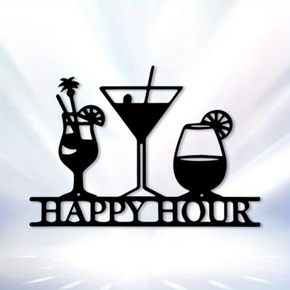 Art Craft Bar - CIFBUY Metalen Wanddecoratie Vintage Cocktail Martini