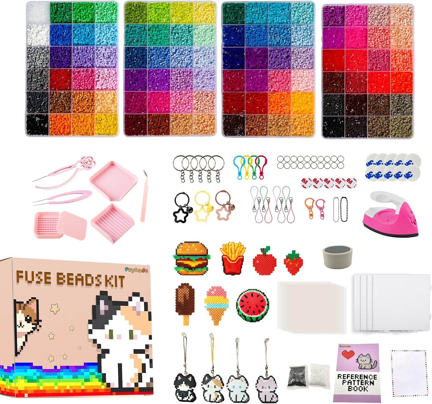 Art Craft Kit - Fuse Beads Kit-Easy DIY-96 kleuren 53000