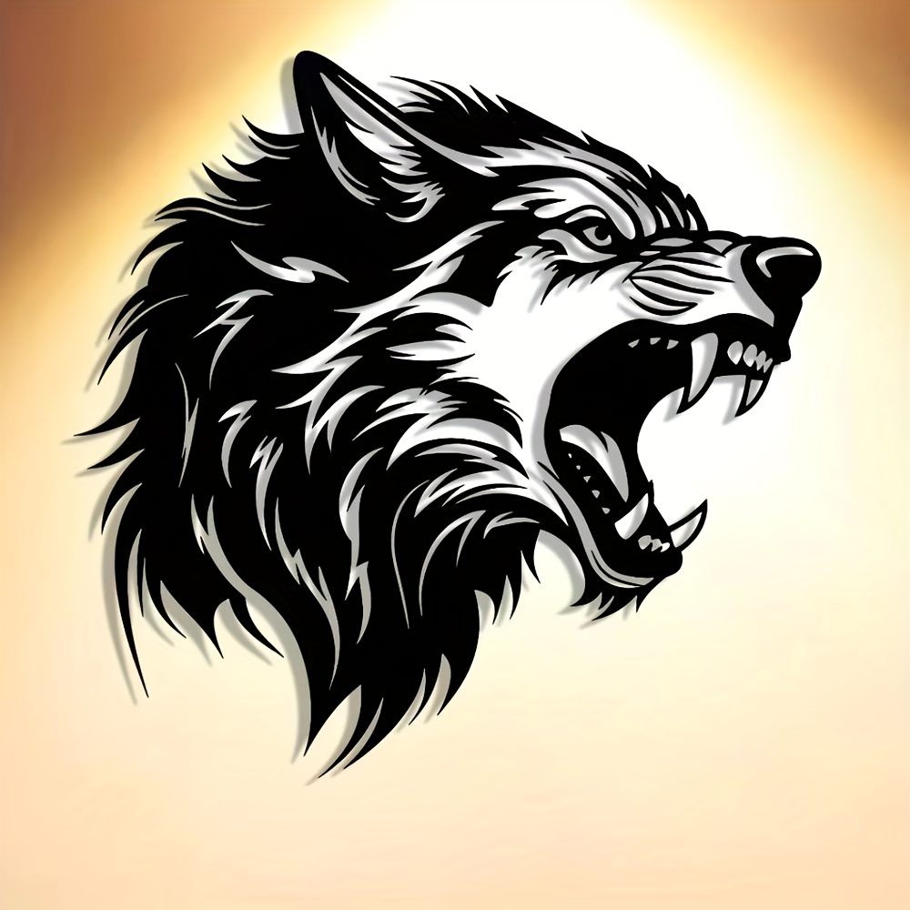 CIFBUY Wolf Head Metal Wall Ar - Art Craft Bar recensie en prijs
