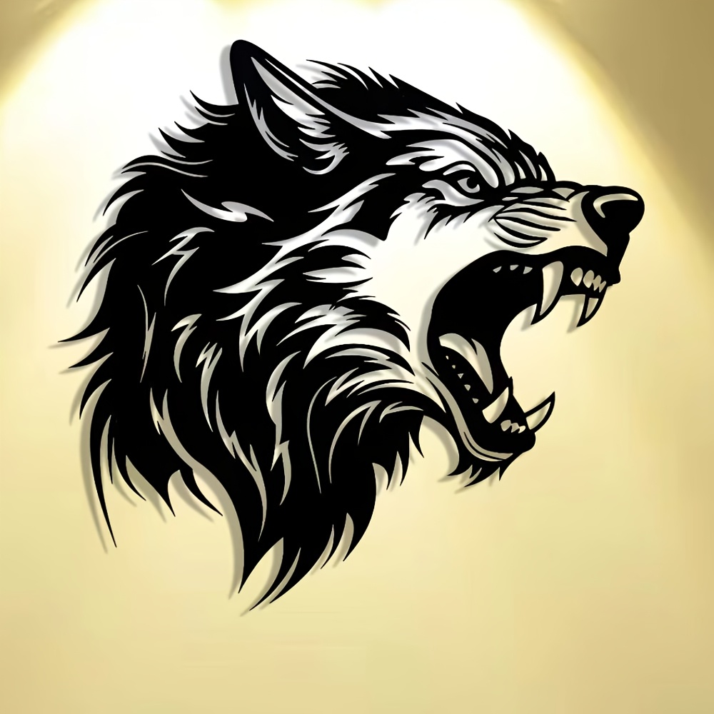 CIFBUY Wolf Head Metal Wall Ar - Art Craft Bar recensie en prijs
