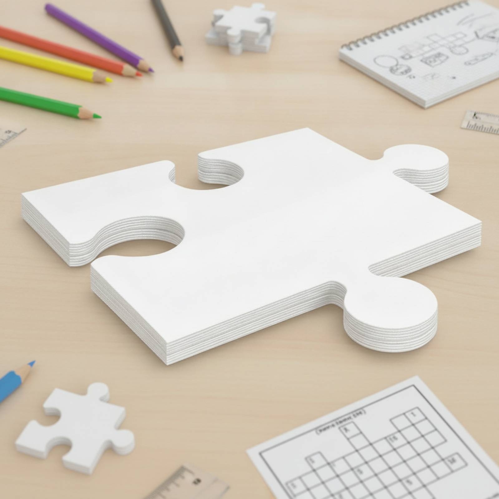 24 stuks blanco kartonnen puzz - Art Craft Cardboard recensie en prijs