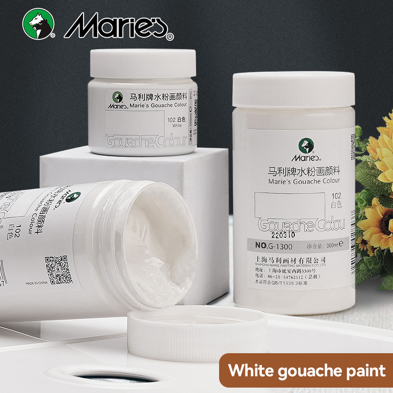 Witte Gouache Verf 100 ml/300  - Gouache Paint Set recensie en prijs