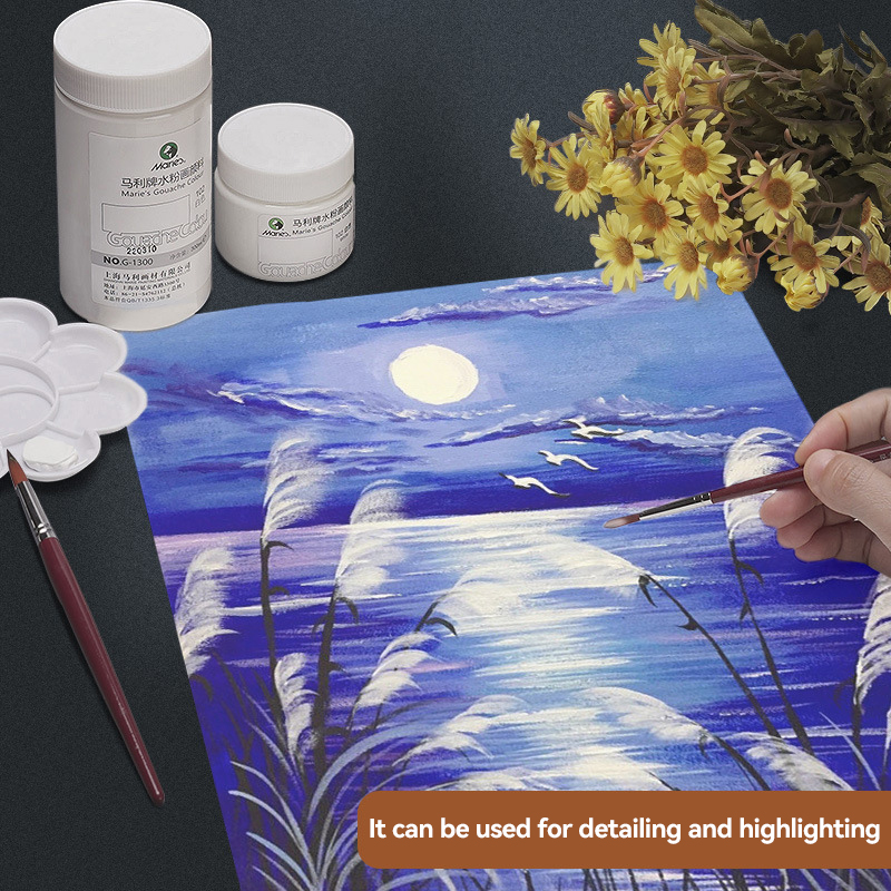 Witte Gouache Verf 100 ml/300  - Gouache Paint Set recensie en prijs