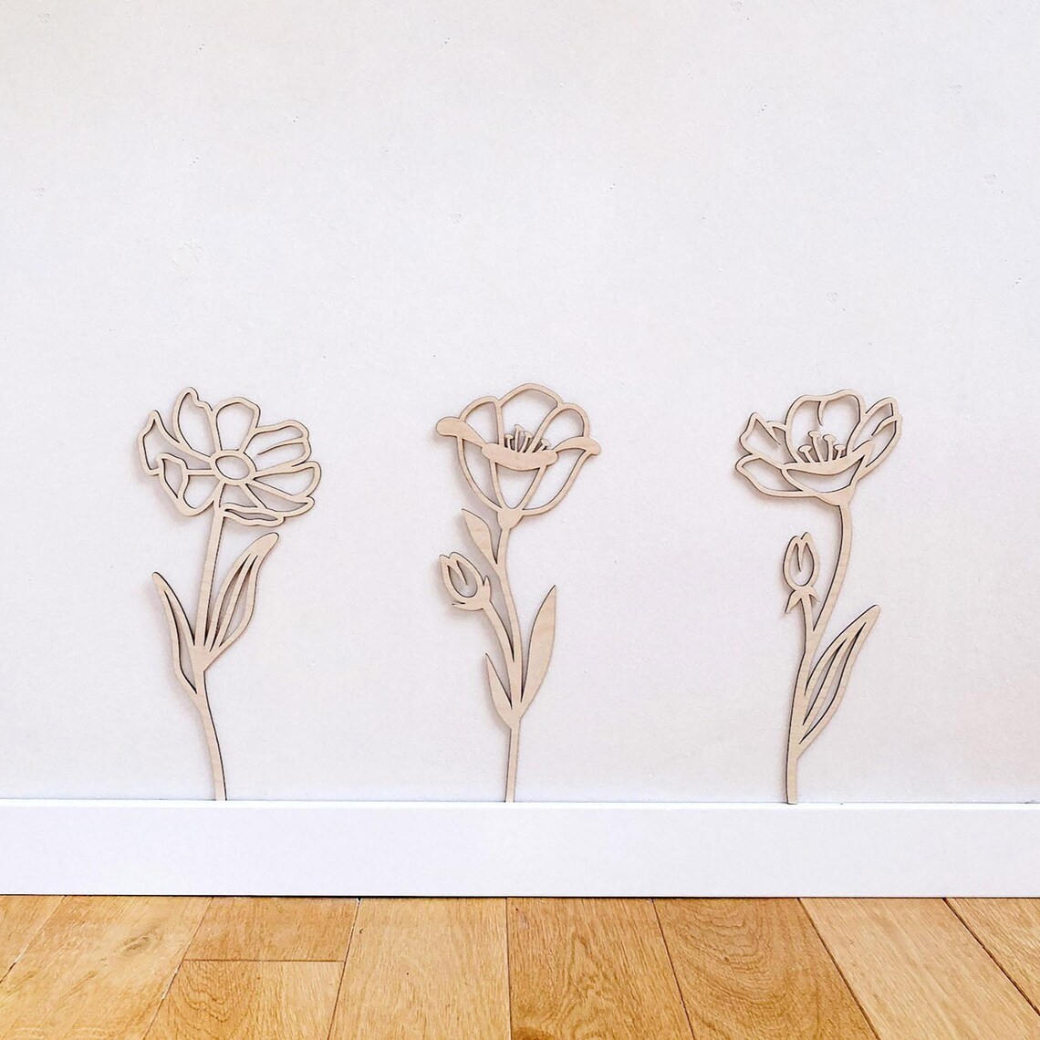 Houten bloemen voor wanddecora - Art And Craft For Nursery recensie en prijs