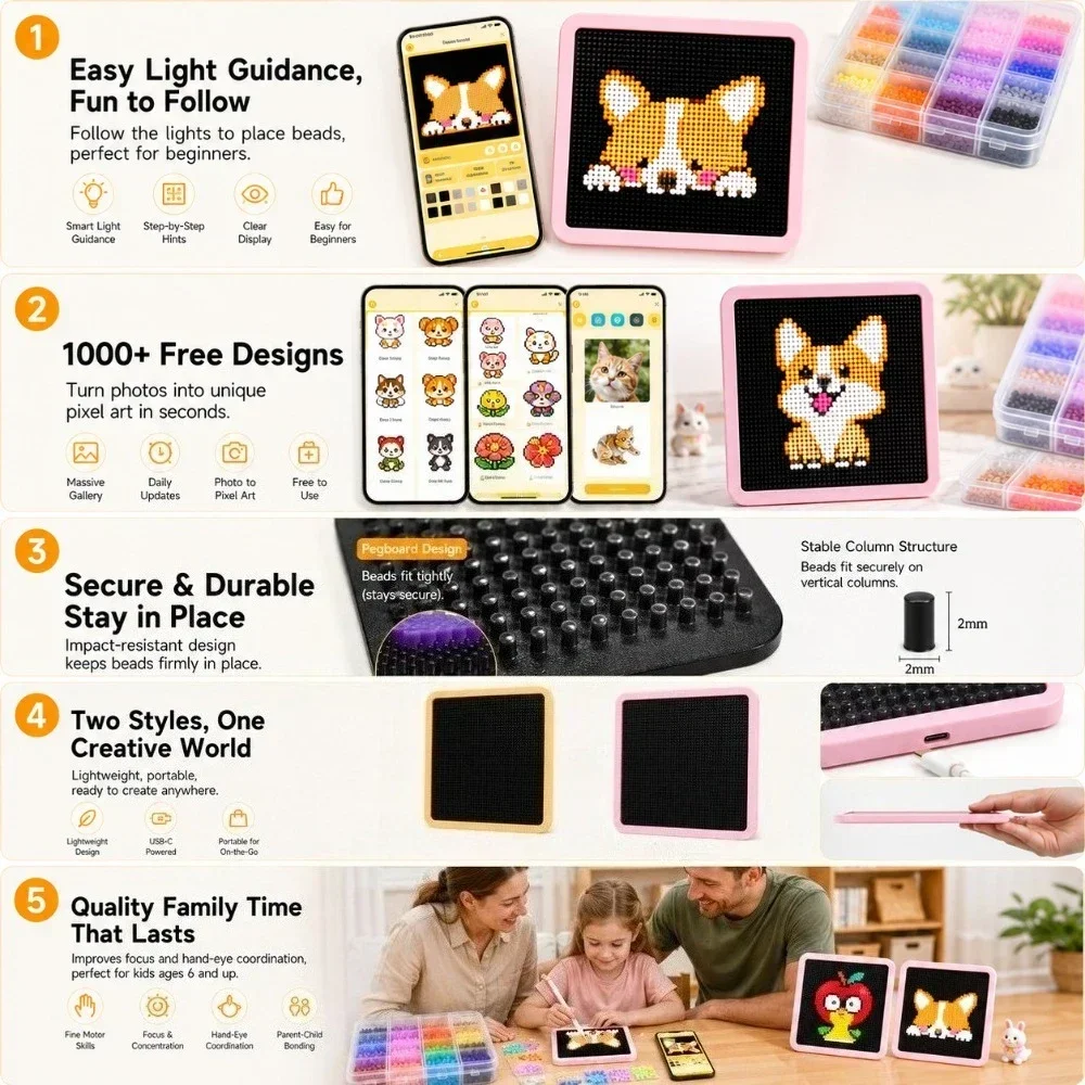LED Smart Fuse Bead Pegboard,  - Art Craft Kit recensie en prijs